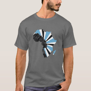 Womens Botswana Flag Gaborone African Heritage Eth T-Shirt
