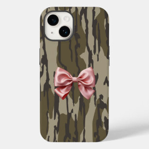Womens Bottomland Camo Cute Pink Ribbon Bow Case-Mate iPhone 14 Case