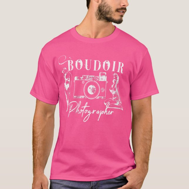 Womens Boudoir Photographer Distressed Vintage Pho T-Shirt (Front)
