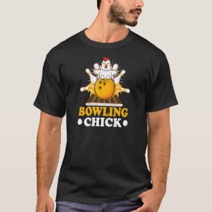 Womens Bowling Chick Player Bowler Sports Graphi T-Shirt