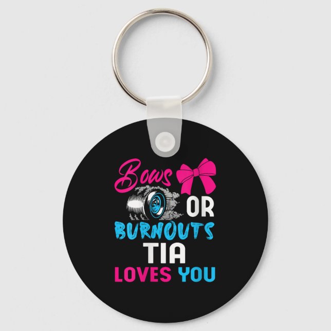Womens Bows Or Burnouts Tia Can't Wait To Know 202 Key Ring (Front)