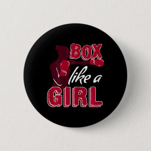 Womens Box Like A Girl Funny Boxing Gift For Kickb 6 Cm Round Badge
