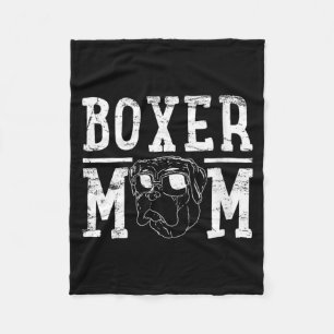 Womens Boxer Dog Mum Mama Gift Fleece Blanket