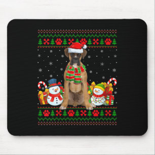 Womens Boxer Dog Ugly Christmas Sweaters Funny Pet Mouse Mat