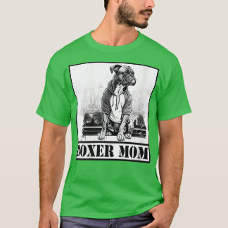 Womens Boxers Boxer Dog  Design Boxer Mom Retro Bo T-Shirt
