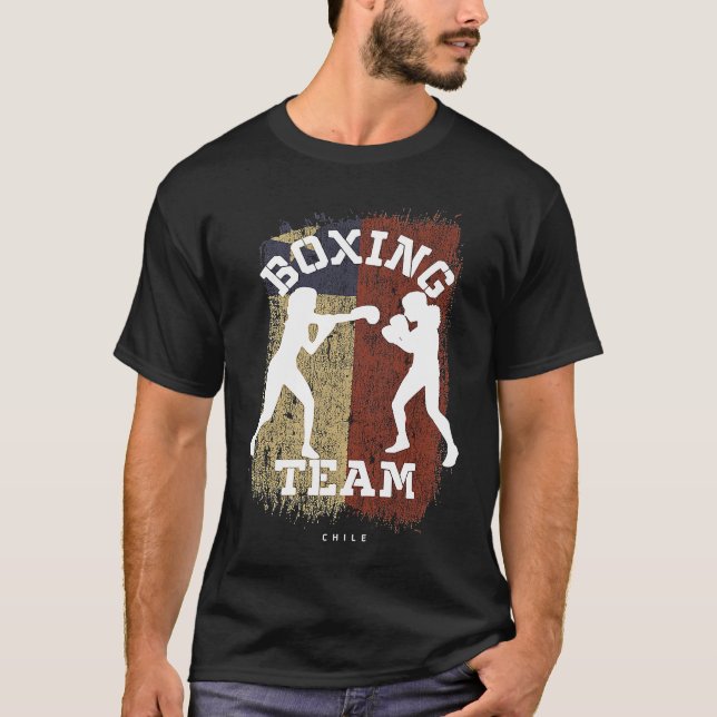 Womens Boxing Chile Combat Sports Fighter Boxing T-Shirt (Front)