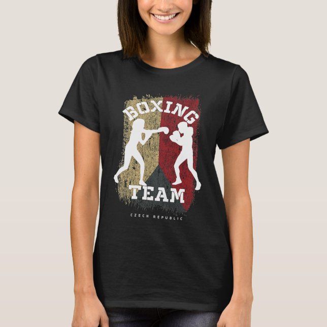 Womens Boxing Czech Republic Combat Sports Fighter T-Shirt (Front)