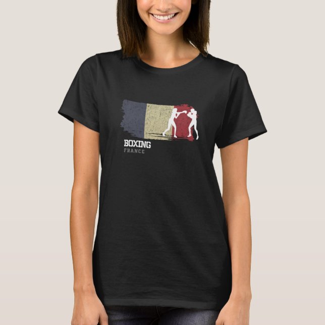 Womens Boxing France Combat Sports Fighter Boxing  T-Shirt (Front)