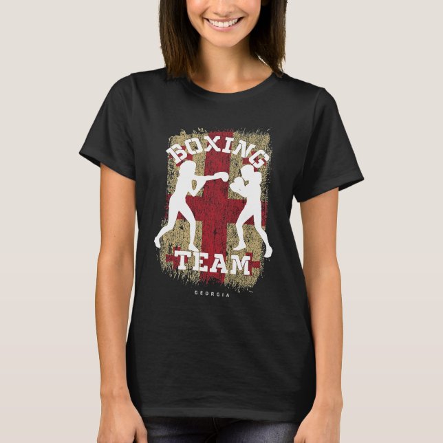 Womens Boxing Georgia Combat Sports Fighter Boxing T-Shirt (Front)