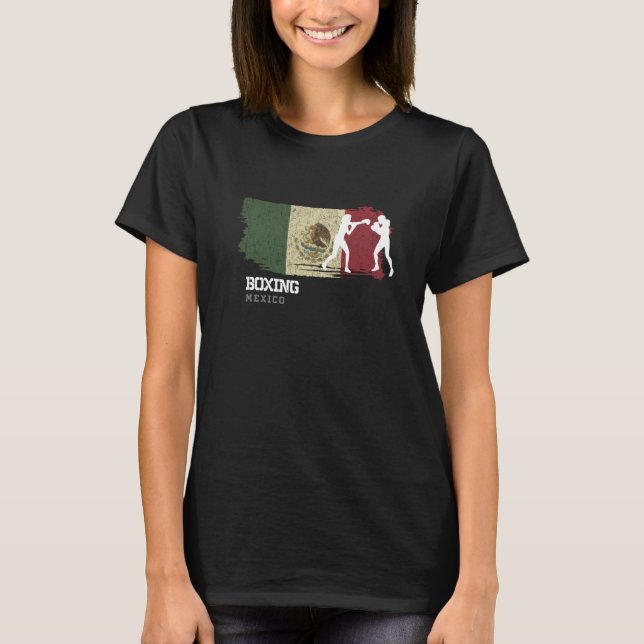 Womens Boxing Mexico Combat Sports Fighter Boxing  T-Shirt (Front)