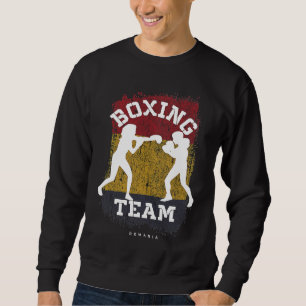 Womens Boxing Romania Combat Sports Fighter Boxing Sweatshirt