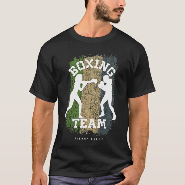 Womens Boxing Sierra Leone Combat Sports Fighter B T-Shirt (Front)