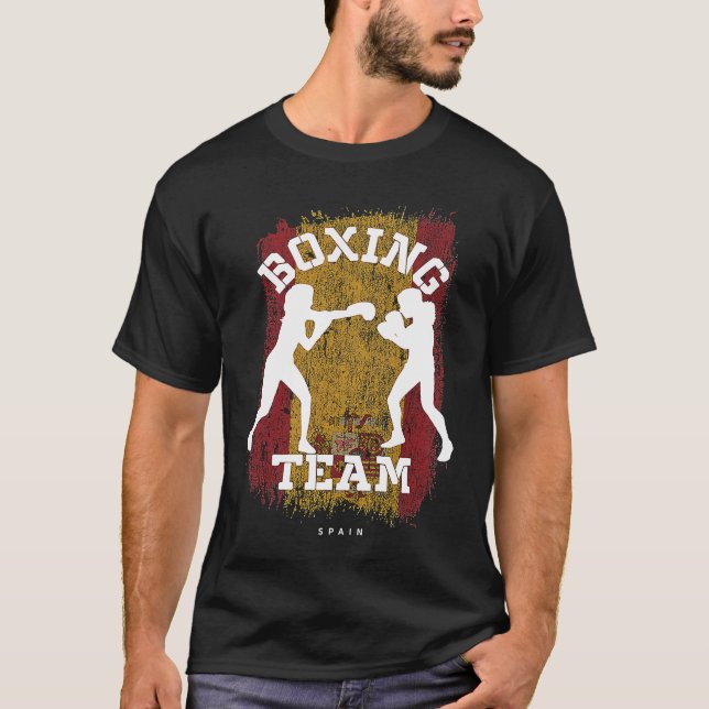 Womens Boxing Spain Combat Sports Fighter Boxing T-Shirt (Front)