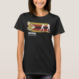 Womens Boxing Zimbabwe Combat Sports Fighter Boxin T-Shirt