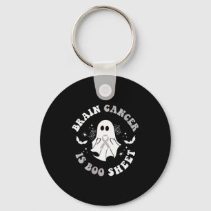 Womens Brain Cancer Is Boo Sheet Ghost Ribbon Awar Key Ring