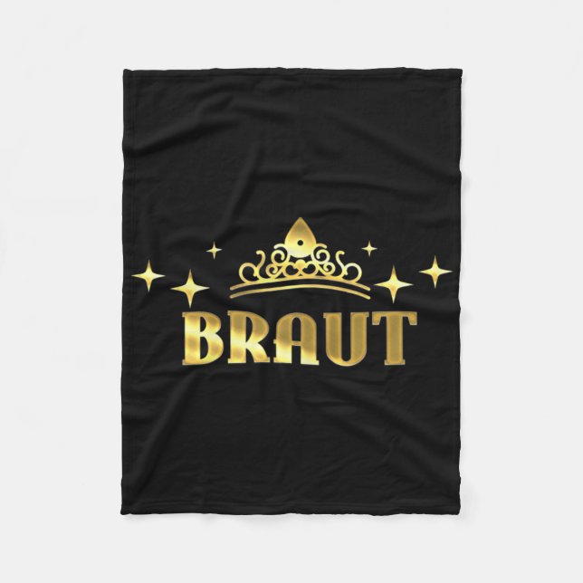 Womens Braut Bachelorette Party Bridesmaid Wedding Fleece Blanket (Front)