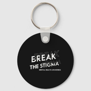 Womens Break The Stigma Mental Health Awareness V- Key Ring