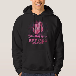 Womens Breast Cancer Awareness Pink Boxing Gloves  Hoodie