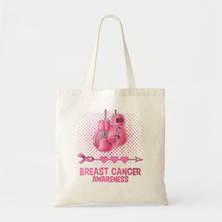 Womens Breast Cancer Awareness Pink Boxing Gloves  Tote Bag