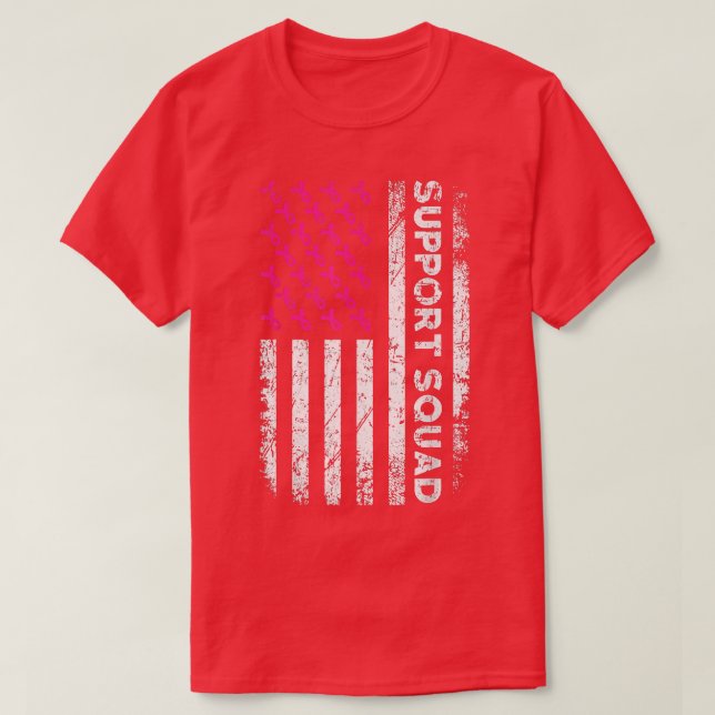 Womens Breast Cancer Awareness Warrior Support Squ T-Shirt (Design Front)