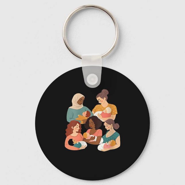 Womens Breastfeeding Lactation Consultant Birth Wo Key Ring (Front)