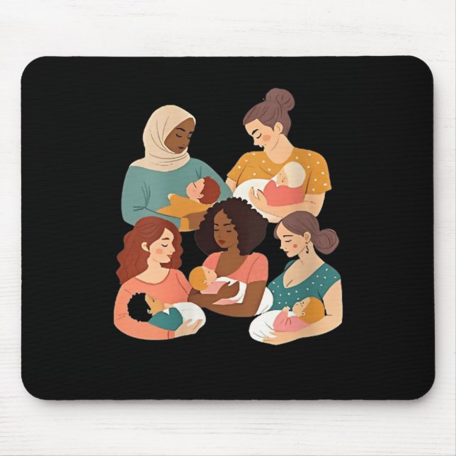Womens Breastfeeding Lactation Consultant Birth Wo Mouse Mat (Front)