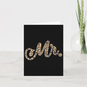 Womens Bride Groom Mr Leopard Print Wedding Matchi Card