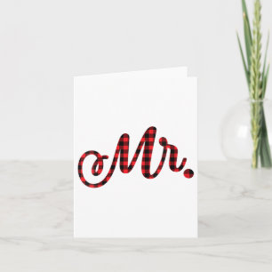 Womens Bride Groom Mr Mrs Christmas Wedding Matchi Card