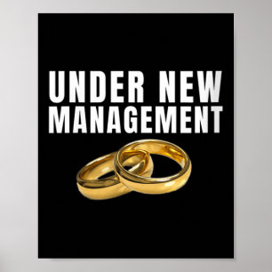 Womens Bride Groom Wedding Rings Under New Managem Poster