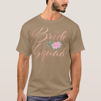 Womens Bride Squad Bachelorette Party Bridal Showe T-Shirt
