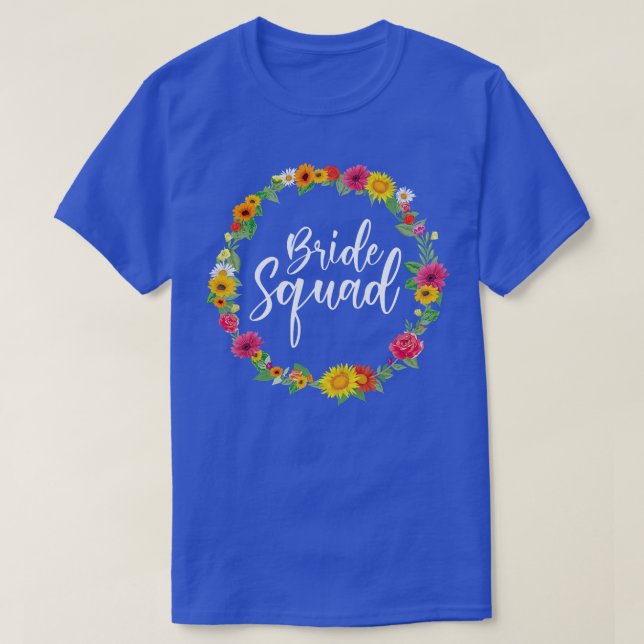 Womens Bride Squad Bachelorette Party  T-Shirt (Design Front)