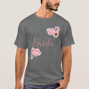 Womens Bride Stag Party Roses Wreath Bride T-Shirt