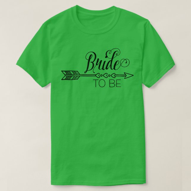 Womens Bride To Be Boho Arrow Fiance Tee Vision  (Design Front)