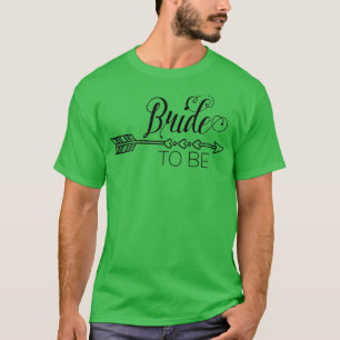 Womens Bride To Be Boho Arrow Fiance Tee Vision