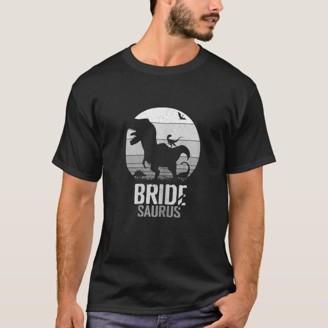 Womens Bridesaurus Dinosaur Bride Saurus Wedding M T-Shirt (Front)