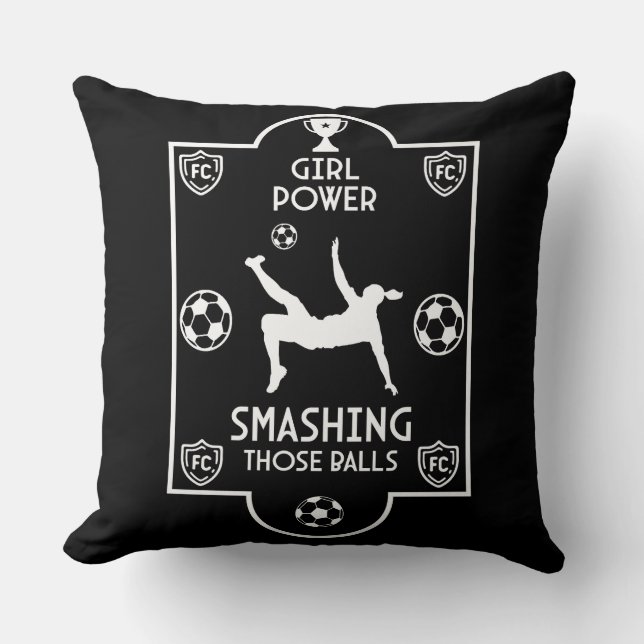 Womens British British Soccer Cushion (Front)