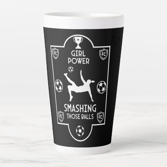 Womens British British Soccer Latte Mug (Front)