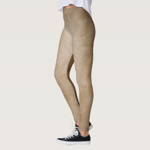Women's Brown Textured Fall Leggings
