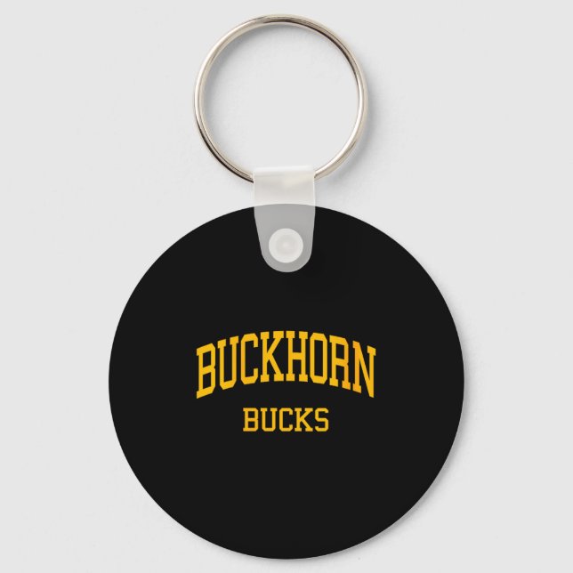 Womens Buckhorn High School Hs New Market Al Retro Key Ring (Front)
