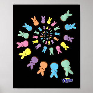 Womens Bunnies Easter Colourful Spiral Of Sugary B Poster