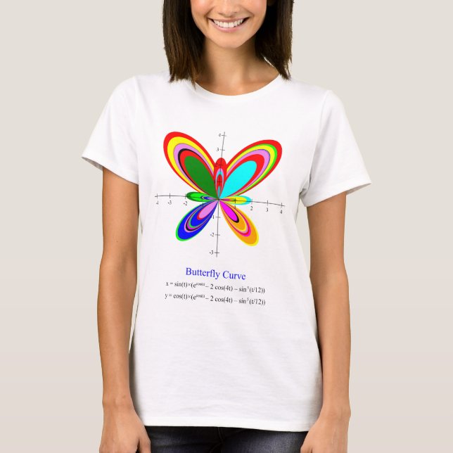 Women's butterfly curve equation shirt (Front)