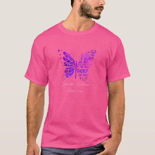 Womens Butterfly Purple Ribbon Domestic Violence A T-Shirt