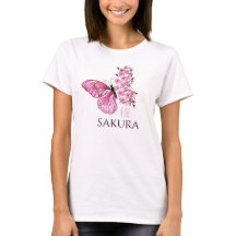 Women's Butterfly Sakura Tshirt