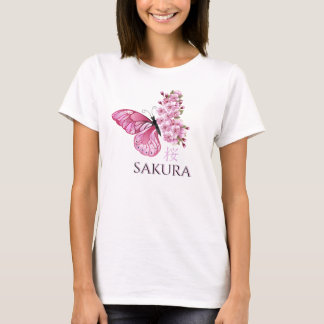 Women's Butterfly Sakura Tshirt 