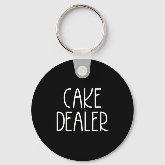 Womens Cake Er - Funny Foodie Feast Baker Quote V- Key Ring (Front)