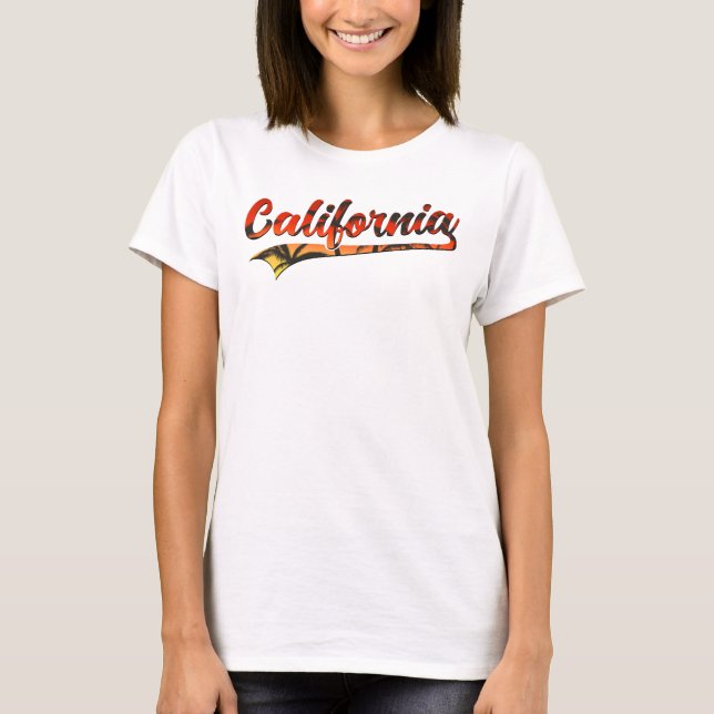 Women's California White Sunset T-Shirt (Front)