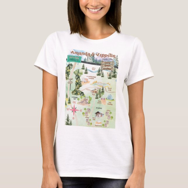 women's camp map shirt (Front)