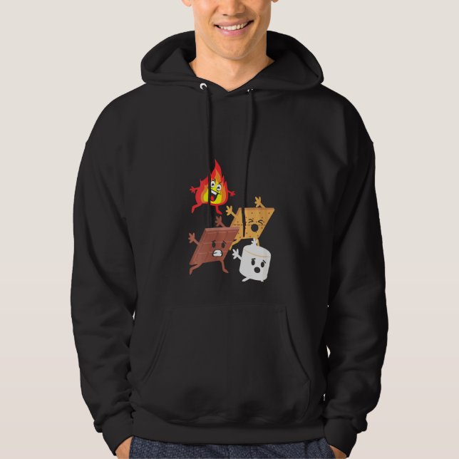Womens Campfire Chasing Smores  S'mores  Camping Hoodie (Front)