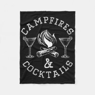 Womens Campfires And Tails Bonfire Camping Men Wom Fleece Blanket