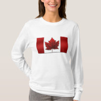 Women's Canada Flag Shirts Lady's Souvenir Shirt